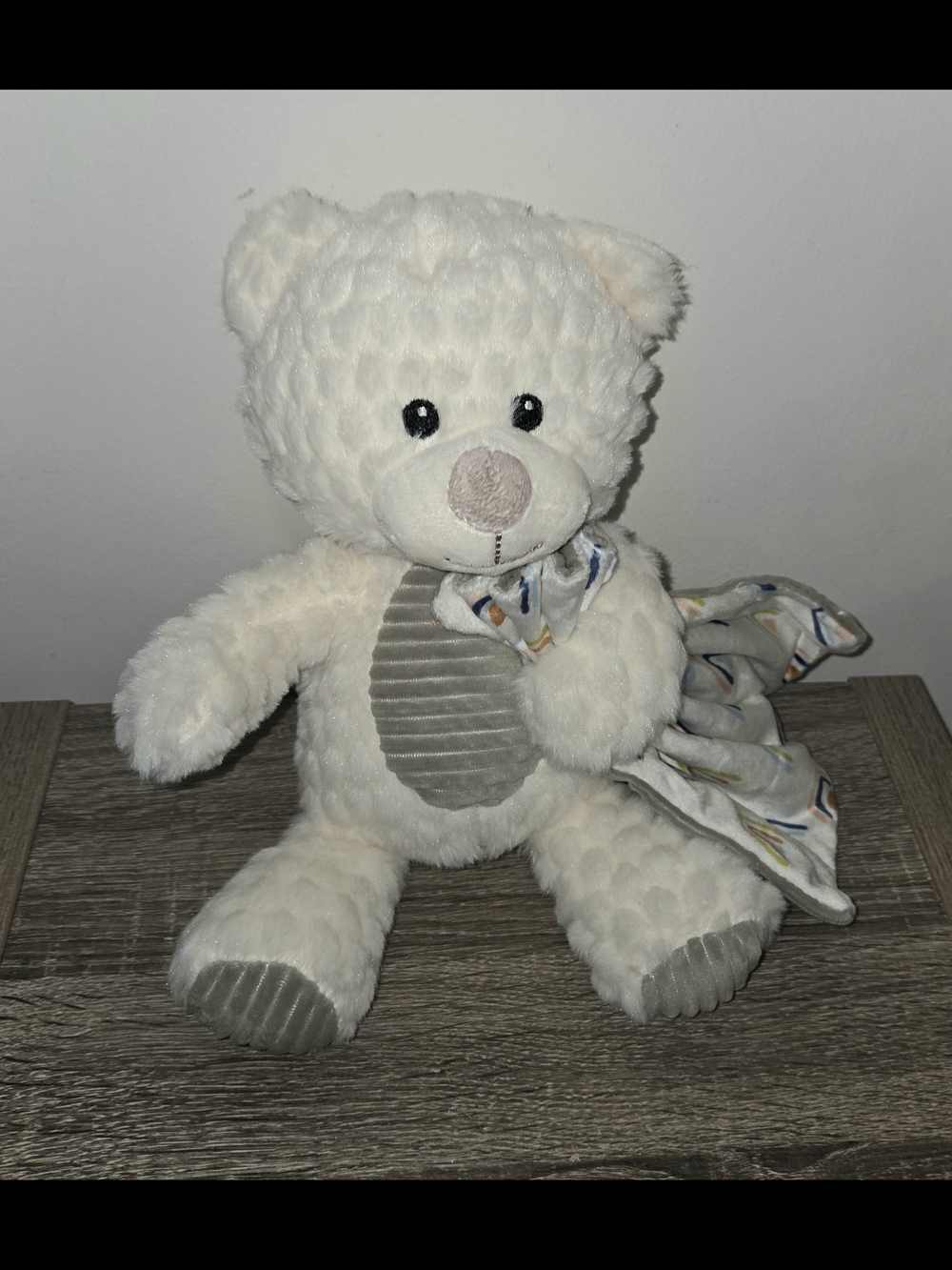 Spark Create Imagine Bear with Rattle and Blanket Lovey 12"